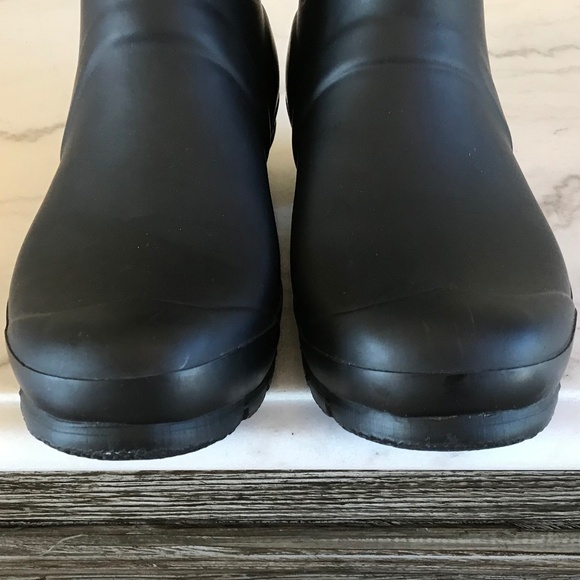 HUNTER BLACK ORIGINAL SHORT RAIN BOOTS - Picture 4 of 11